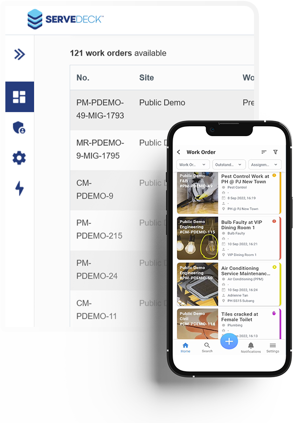Servedeck Work Order Management Features